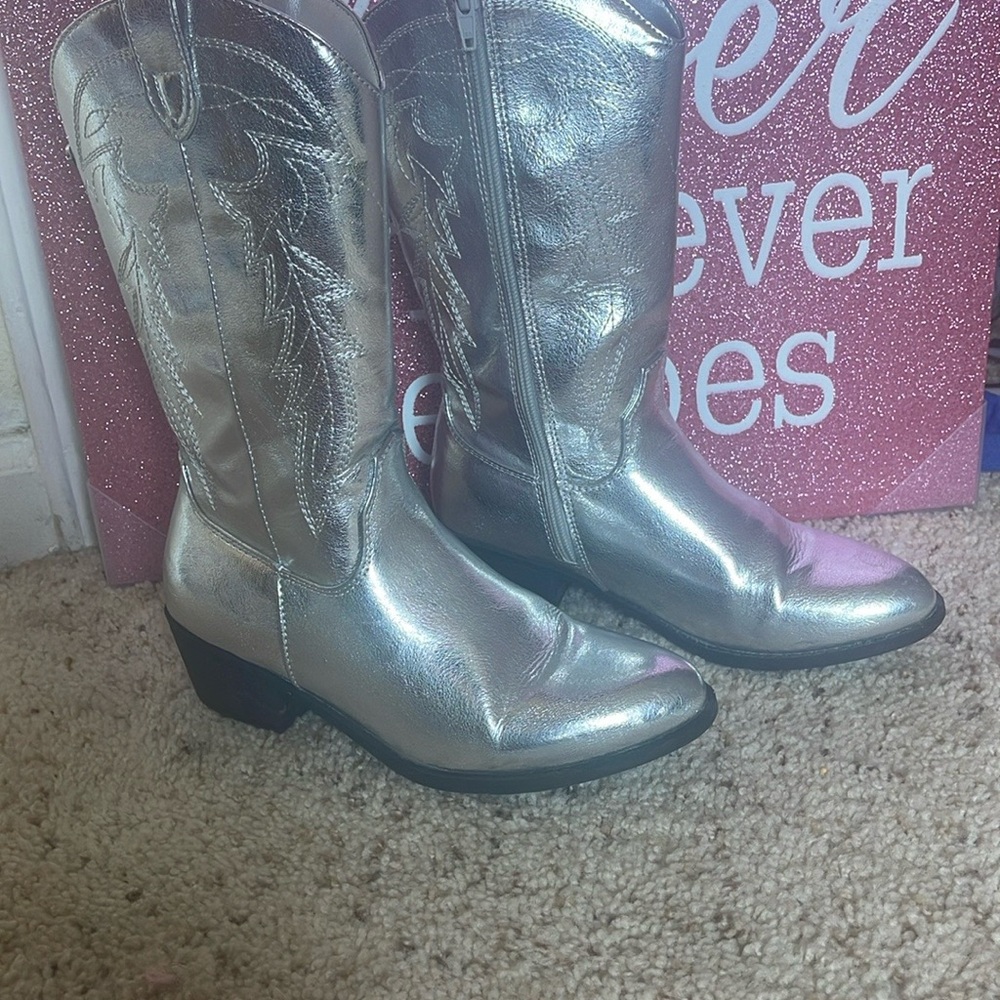 Silver Women's Western Boots